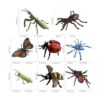 20 piezas de insectos de plástico realista surtidas