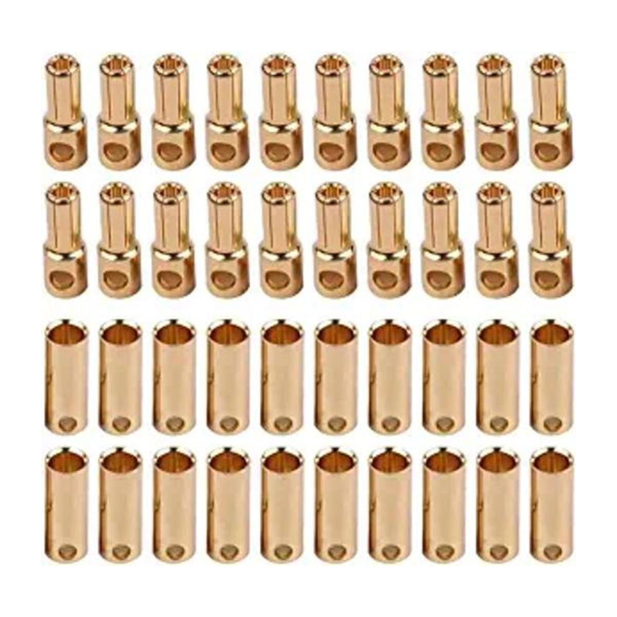 20 pares de conectores chapados en oro de 0.217 in