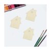 20 piezas de madera en forma de casa DIY recortes de_5