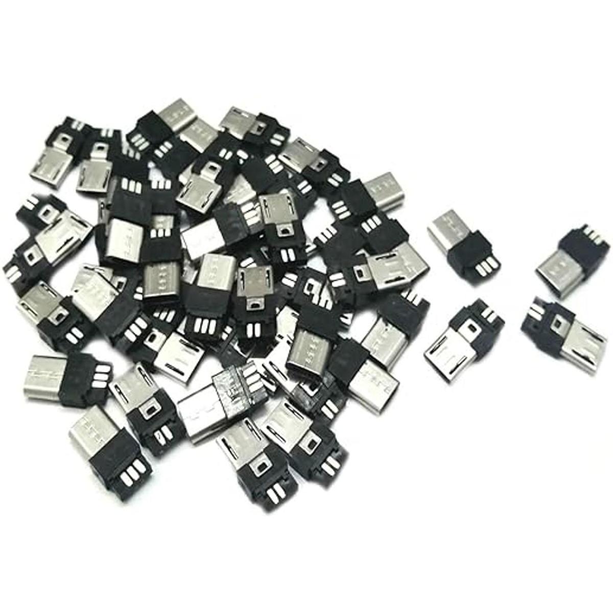 20 unids USB tipo B estándar micro puerto macho soldadura