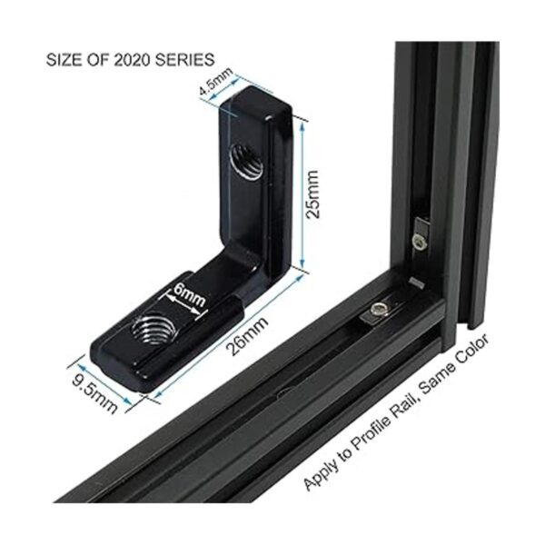 20 unidadeslote negro serie 2020 en forma de L interior