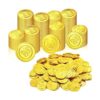 200 monedas de oro pirata monedas de tesoro de plástico_1