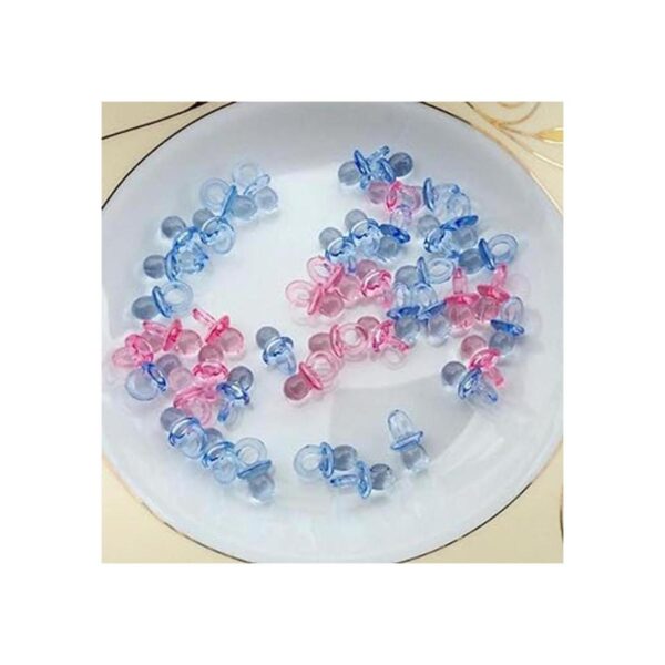 200 piezas Mini acrílico transparente bebé chupetes de_4