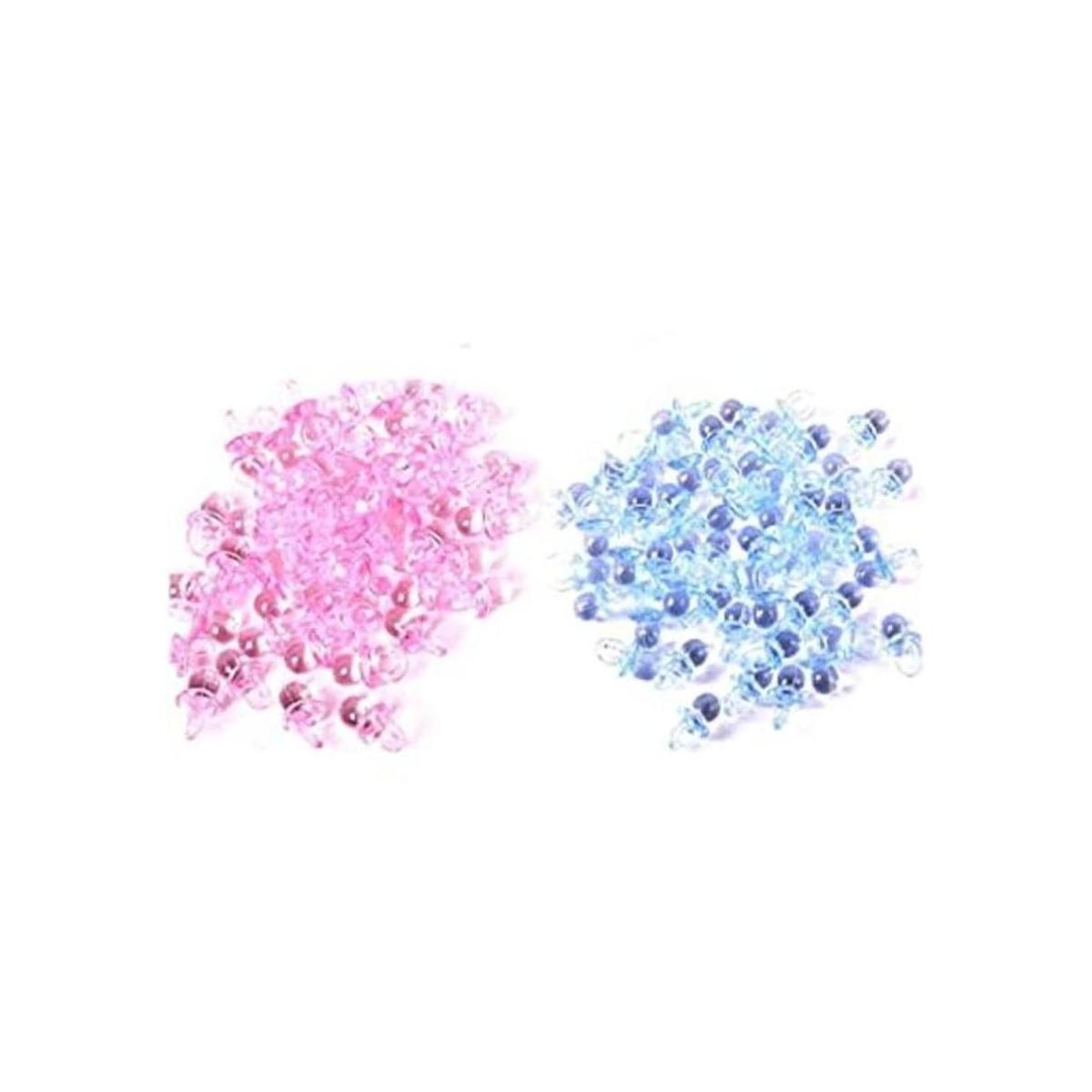 200 piezas Mini acrílico transparente bebé chupetes de