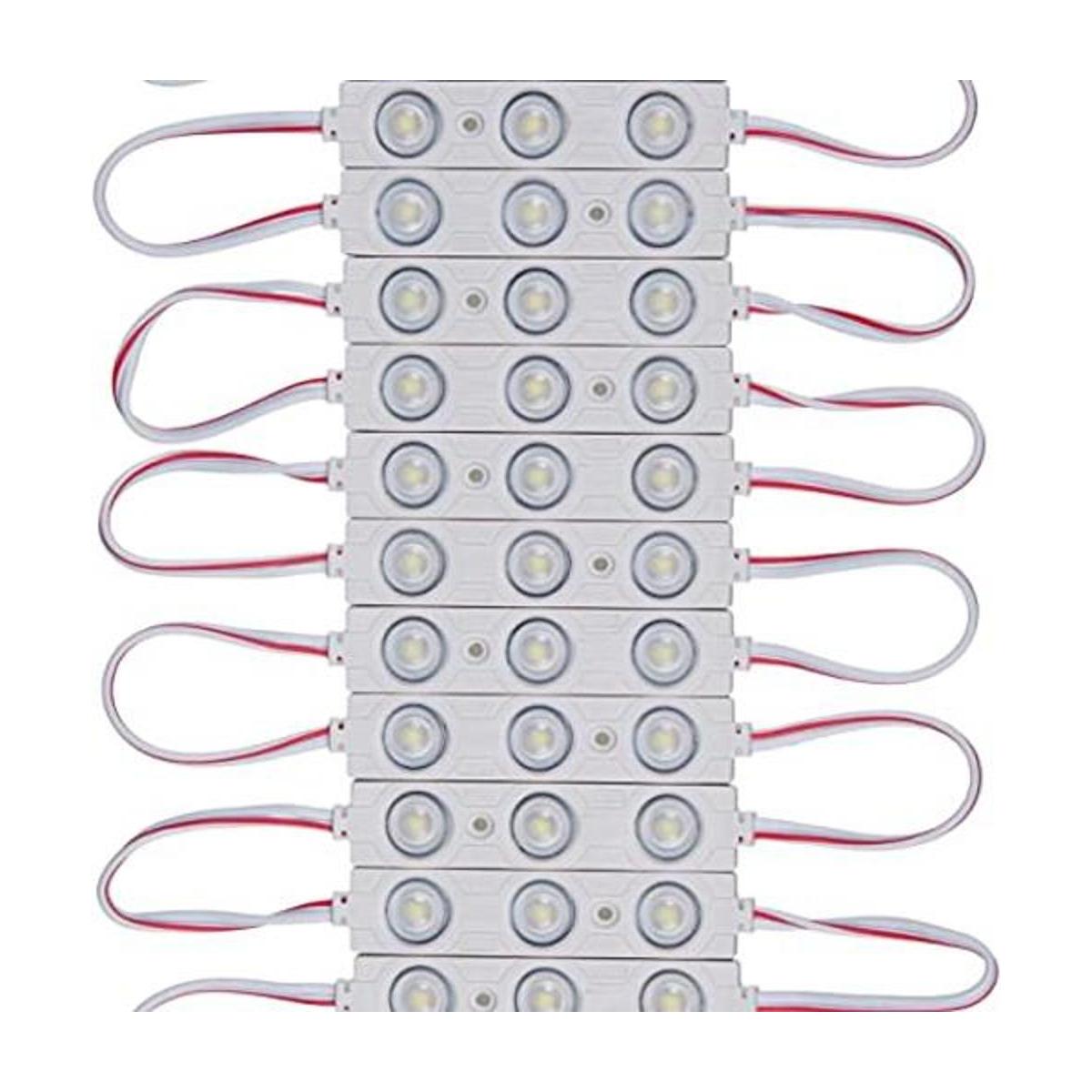 200 unidades DC12V blanco 6500K inyección 3 módulos LED