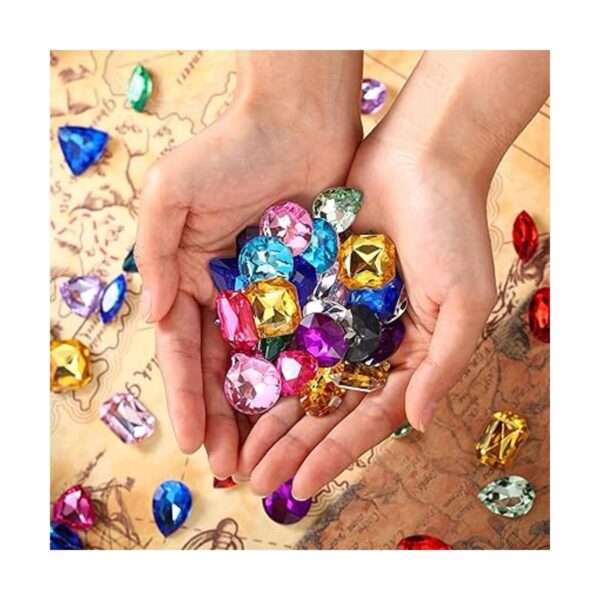 201 joyas de tesoro pirata multicolor gemas de plástico_4