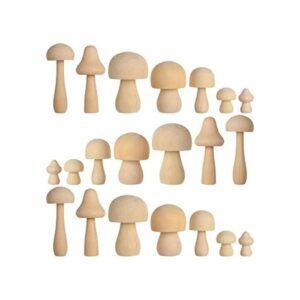 21 hongos de madera para manualidades 7 tamaños juego de
