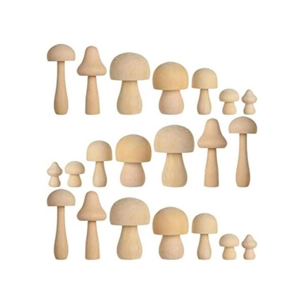 21 hongos de madera para manualidades 7 tamaños juego de