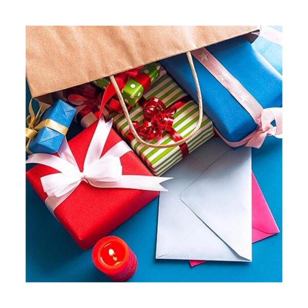 24 bolsas de papel kraft mini con asas de 6.3 x 3.5 in 24