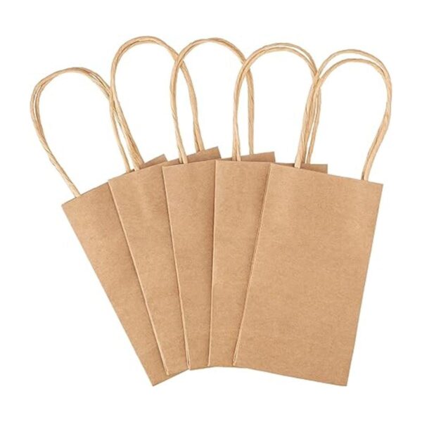 24 bolsas de papel kraft mini con asas de 6.3 x 3.5 in 24