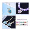 24pcs 12 colores Rhinestone corazón encantos cúbicos