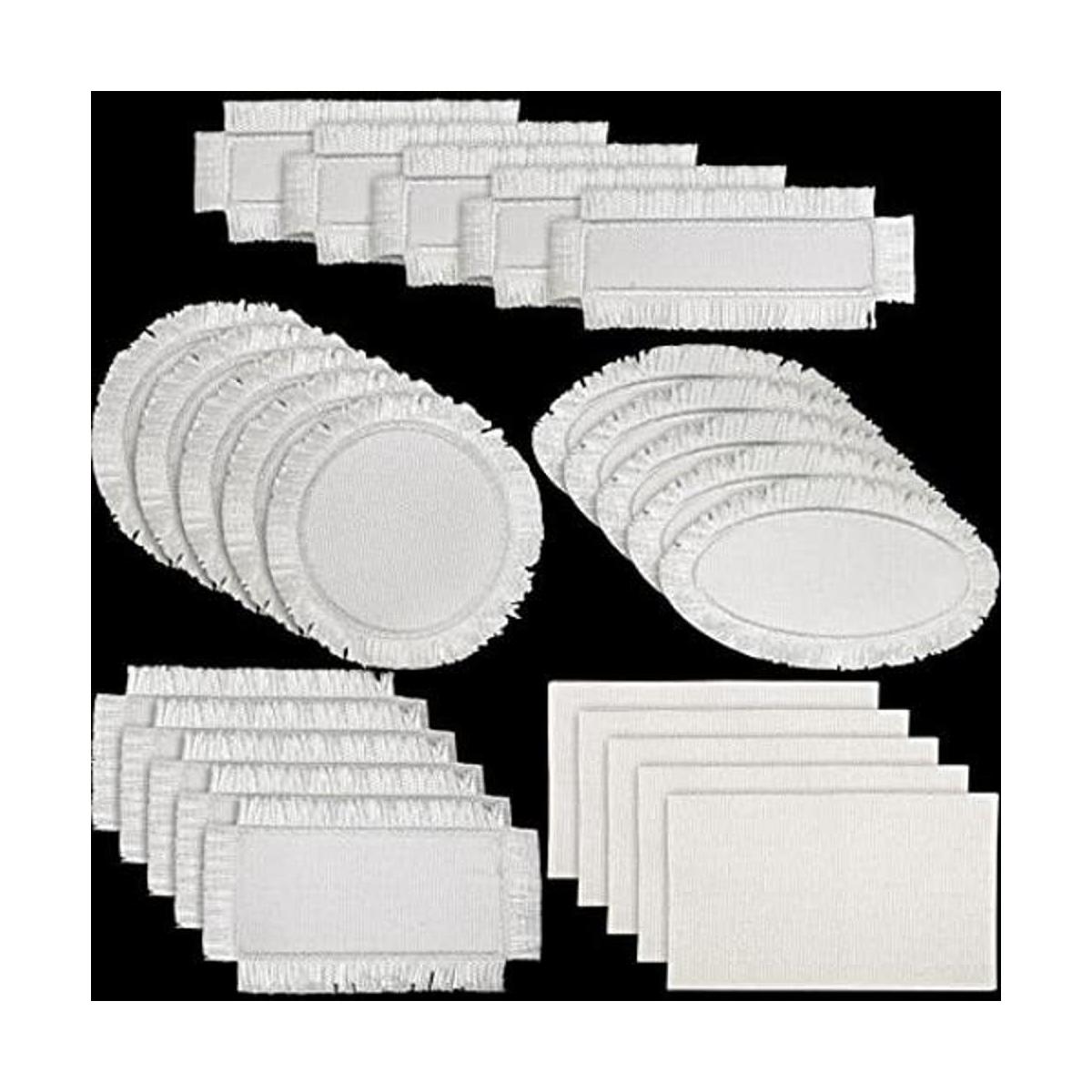 25 parches de tela para sombreros parches en blanco