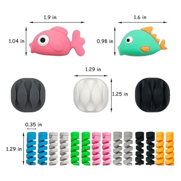 27 piezas de bonito protector de cable para iPhone iPad_3