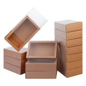 26 cajas rectangulares de papel kraft para cajones