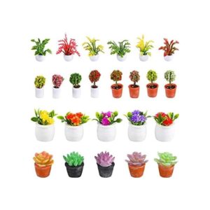 25 piezas de plantas en maceta de casa de muñecas planta_1