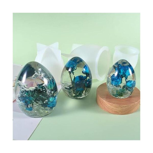 3 piezas de molde de resina de huevo molde de resina en