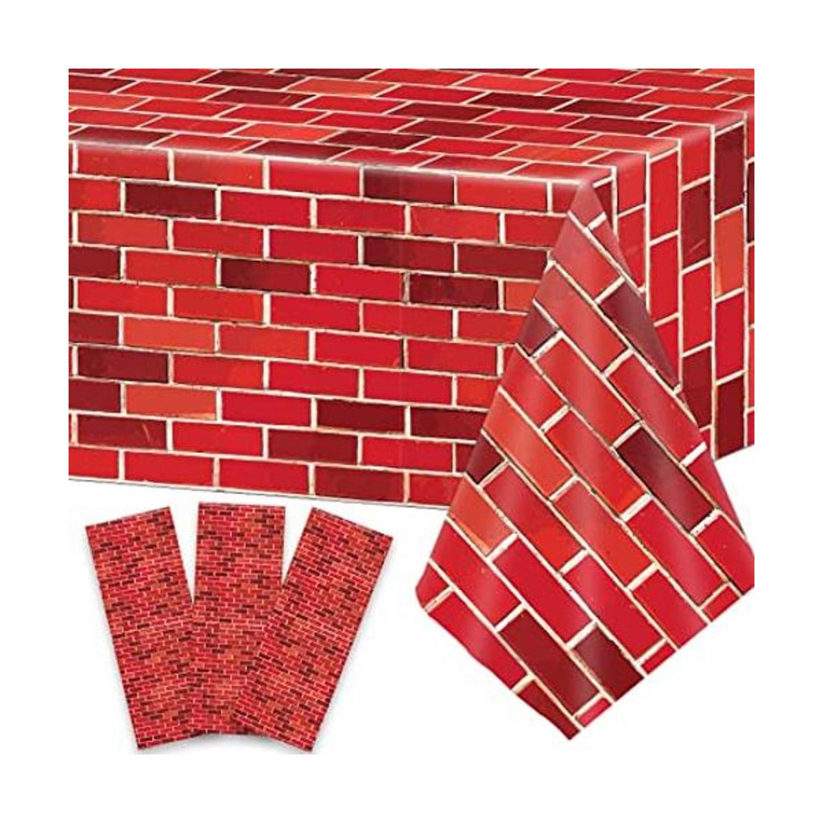 3 piezas de telón de fondo de pared de piedra roja de
