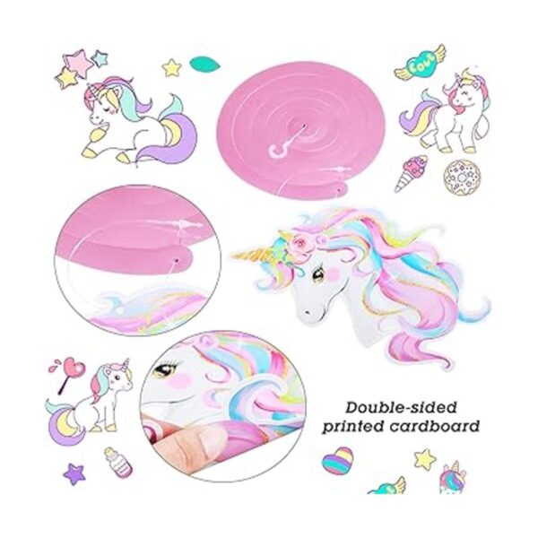 30 piezas de unicornio colgante de espirales decoraciones_4