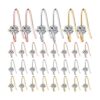 30pcs 3 colores diamantes franceses pendientes ganchos de