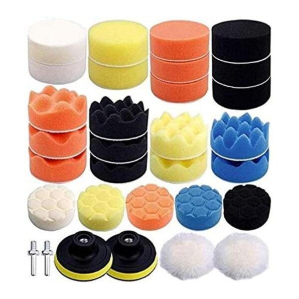 31 almohadillas de esponja de pulido de 3.0 in y kit de