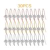 30pcs 3 colores diamantes franceses pendientes ganchos de