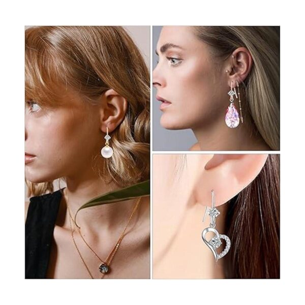 30pcs 3 colores diamantes franceses pendientes ganchos de
