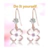 30pcs 3 colores diamantes franceses pendientes ganchos de