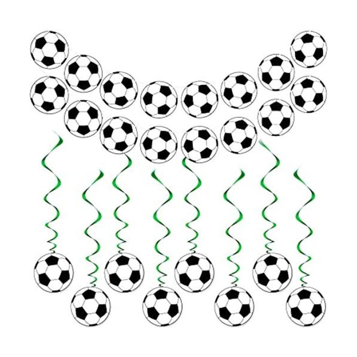 32 piezas de decoraciones de fiesta de fútbol incluyen 2