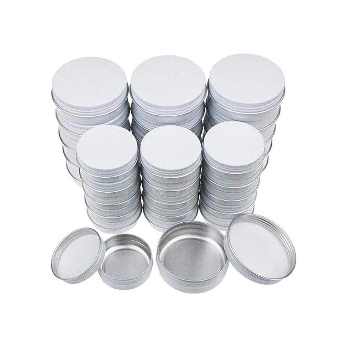 32 piezas de tapa de rosca redonda de aluminio latas de