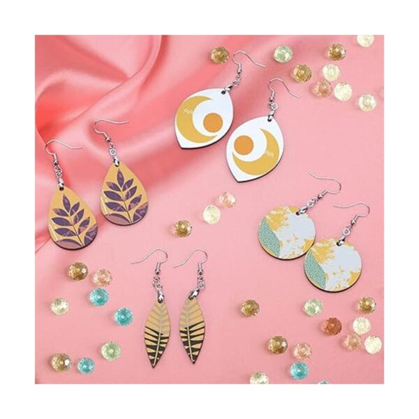 32 piezas en blanco para aretes de sublimación adornos de