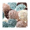 36 bolas de mimbre de ratán decorativas para manualidades