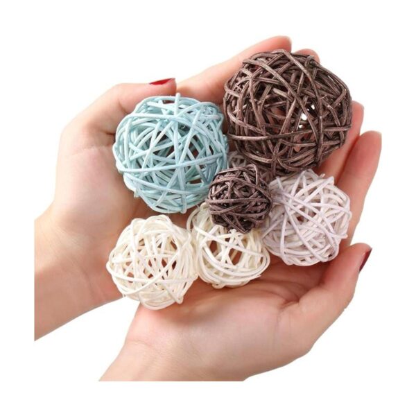 36 bolas de mimbre de ratán decorativas para manualidades