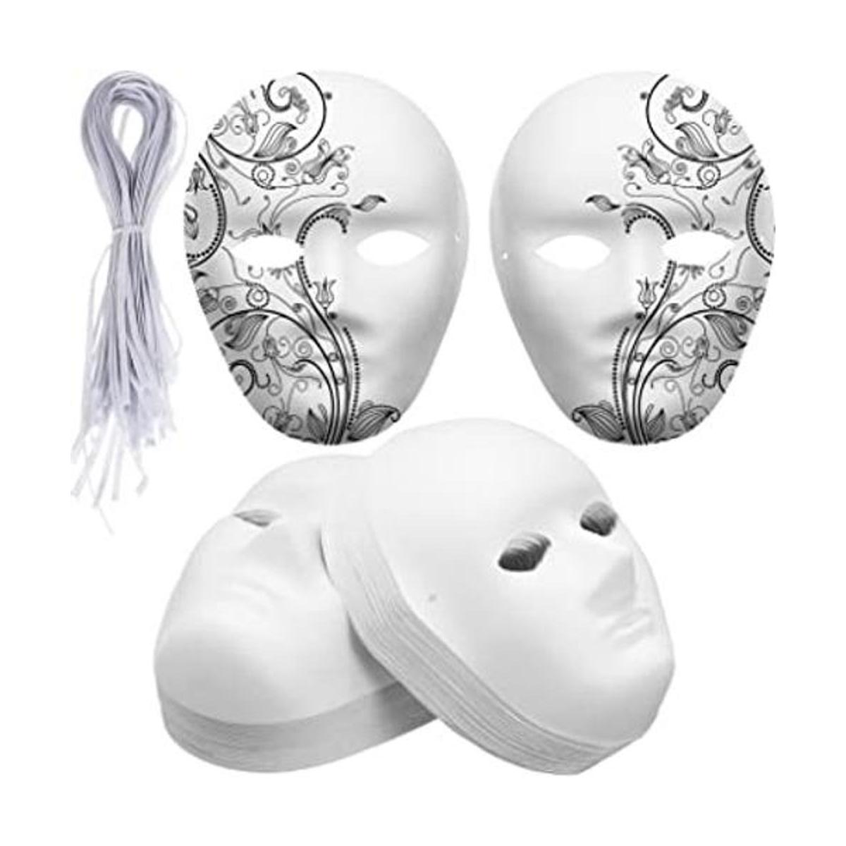 36 máscaras faciales completas de bricolaje máscara de
