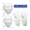 36 máscaras faciales completas de bricolaje máscara de