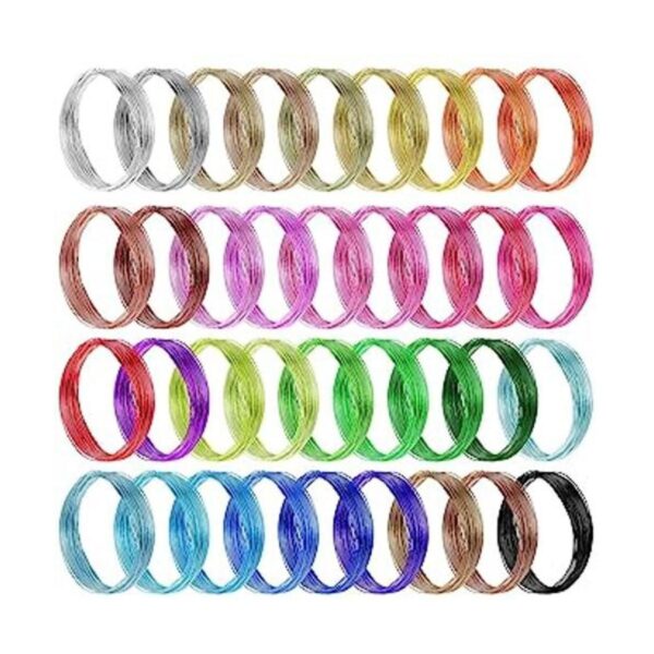 36 rollos de alambre para manualidades de calibre 20 de
