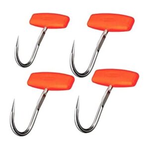 4 ganchos en T de acero inoxidable con gancho naranja_1