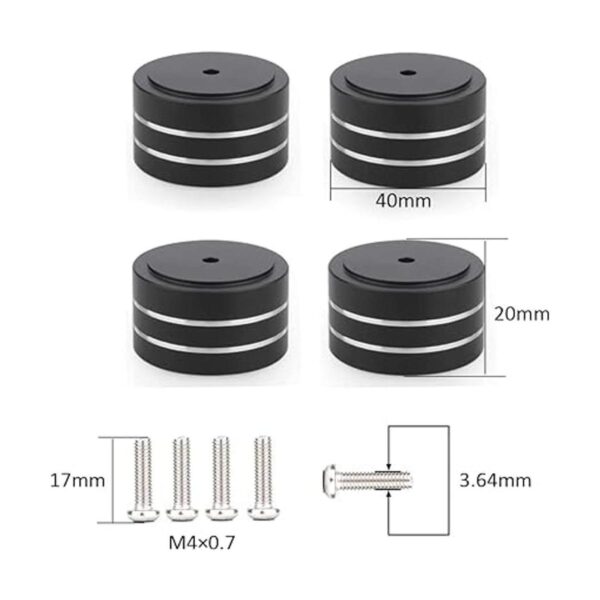4 juegos de patas de altavoz de aluminio HiFi de alta_4