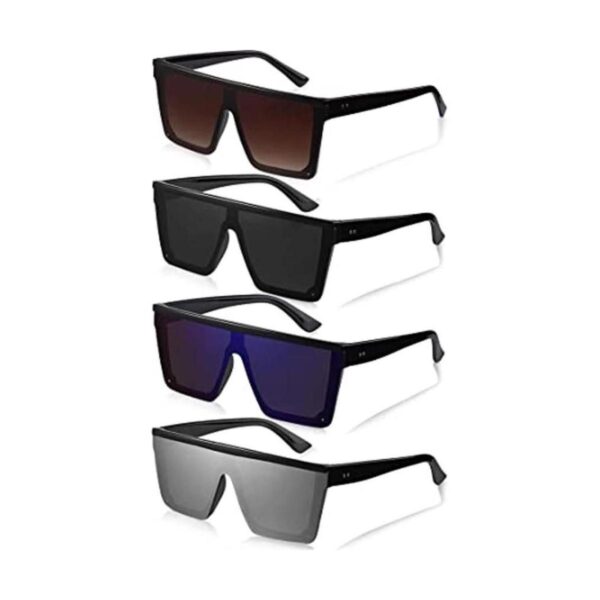 4 pares de gafas de sol de gran tamaño con parte superior_1