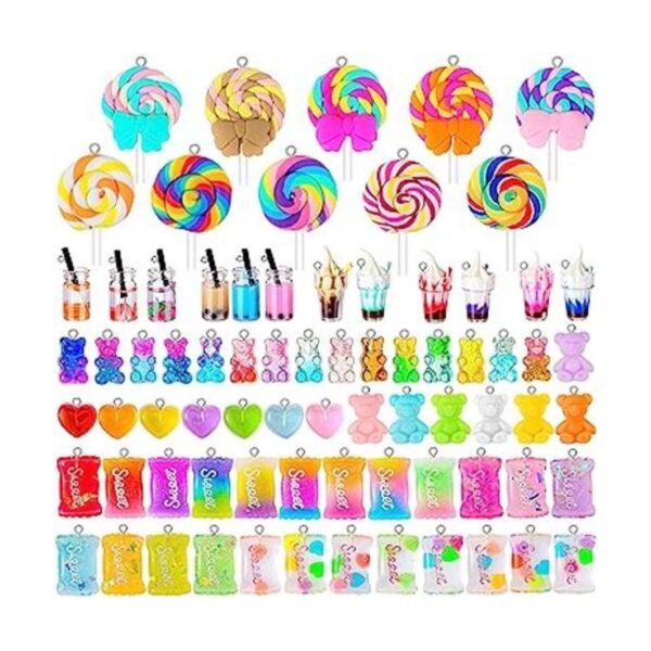 Yinkin 82 dijes de caramelo para hacer joyas incluye 24_1