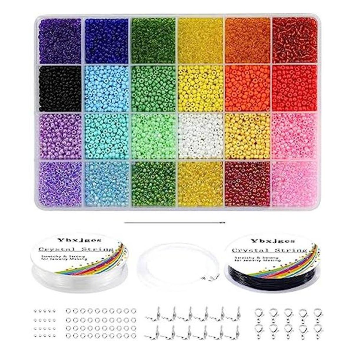 Ybxjges 12000 cuentas de cristal de 0.118 in 80 pequeñas