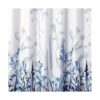 YOSTEV Cortina de ducha de tela de baño floral azul y gris_3