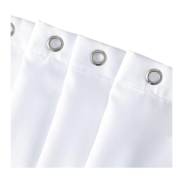 YOSTEV Cortina de ducha de tela de baño floral azul y gris_6