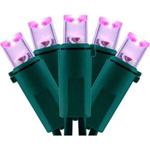YULETIME Luces LED de Navidad de gran angular rosa con_1