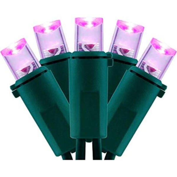 YULETIME Luces LED de Navidad de gran angular rosa con_1
