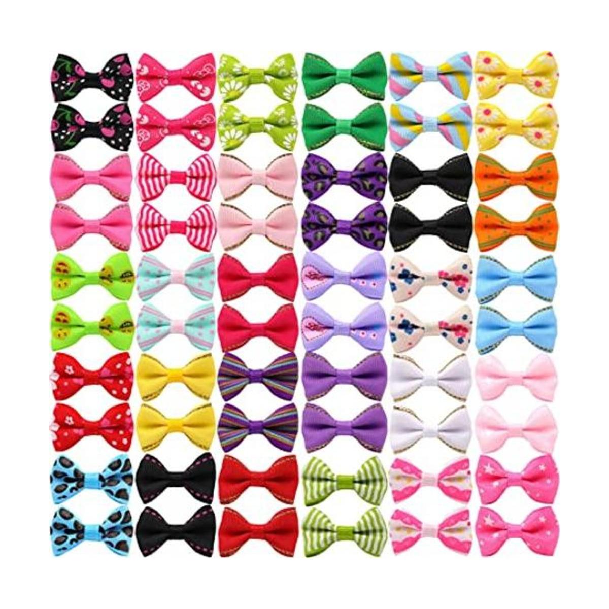 YAKA 60 lazos para el pelo con bandas de goma o clips