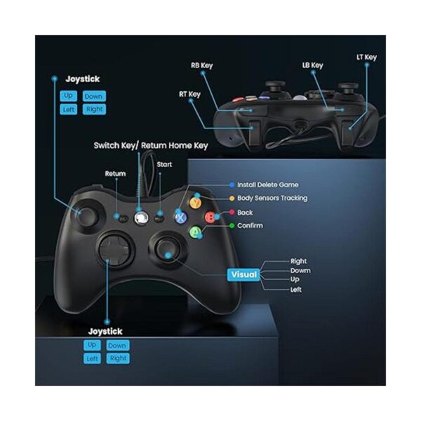YAEYE Wired Controller for Xbox 360 Game Controller for_3