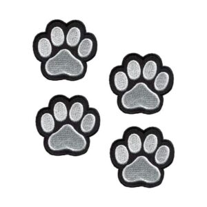 XOmise Juego de 4 piezas en blanco y negro pata de gato_1