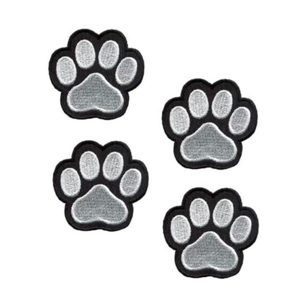 XOmise Juego de 4 piezas en blanco y negro pata de gato_1