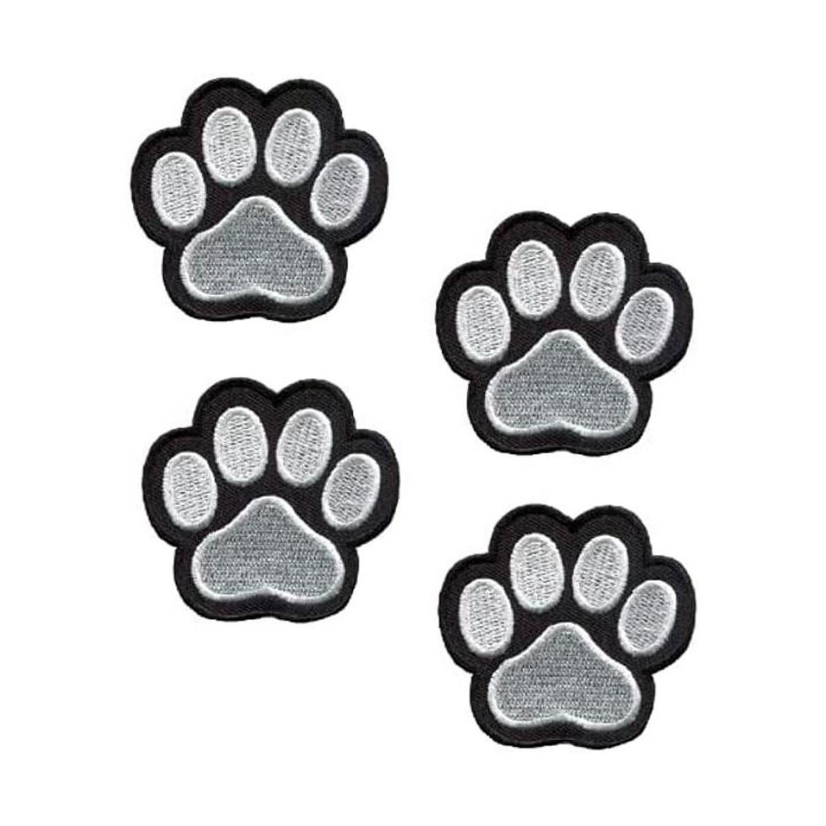XOmise Juego de 4 piezas en blanco y negro pata de gato