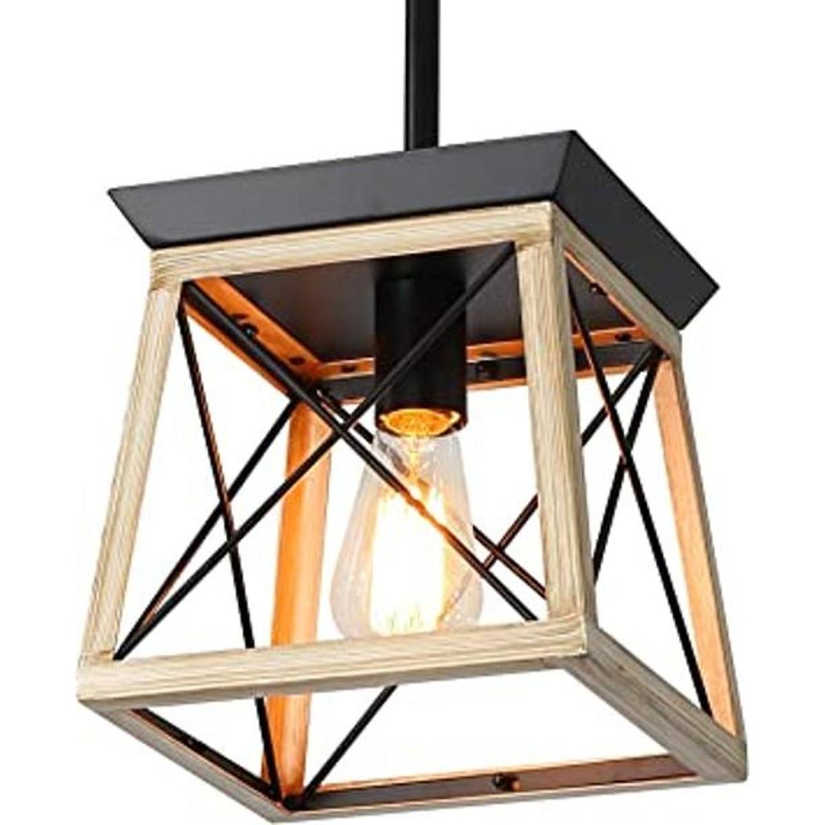 XIPUDA Iluminación de isla de cocina lámpara rústica de